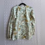 Spartina 449  100% Silk Floral Ruffle Detail Button Up‎ Sz M Photo 1