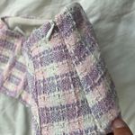 ZARA pink purple sweetheart zip up cropped corset top S Photo 11