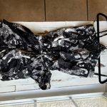 XOXO black and white lace print romper Photo 5