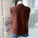 Ralph Lauren Lauren  Brown Shearling Lined Faux Suede Barn Vest Women’s Size XL Photo 5