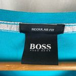Hugo Boss  Blue Short Sleeve V Neck Cotton Tee T Shirt M Photo 2
