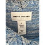 Alfred Dunner  Womens Blue Cowl Neck Long Sleeve Open Knit Pullover Sweater Small Photo 1
