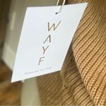 WAYF  Women's Camel Pullover Puff Sleeve Squared Neck Sweater Size Medium #243361 Photo 2