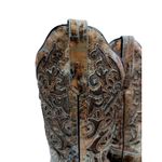 Women’s J.B. Dillon Reserve Distressed Turquoise Patina Western Boots – Size 11B Brown Photo 2