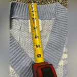 Hippie Rose purple and white plaid pullover v neck long sleeve sweater L Photo 10