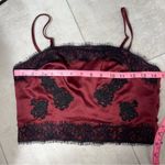 Goth Burgundy Lace Trim Crop Top size XS Red Photo 3
