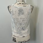 Vera & Lucy Crochet Tank Top Small/Medium White Boho Festival Layering Paris Photo 2