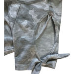 Jane and Delancey  Gray Camo Shoulder‎ Cutout Shirt S Military Chic Utility Core Photo 2