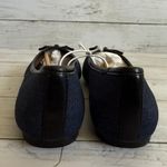 J.Crew NEW  Sz 7.5 Tina Cap Toe Denim Ballet Flat Shoes Blue Black Bow CG119 Photo 7