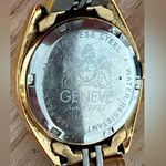 Geneve Vintage Ladies Watch White Dial Day Date Windows Gold Photo 9