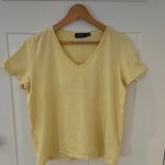 Ralph Lauren Polo  yellow v-neck embroidered logo t-shirt women's XL Photo 1
