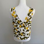 ZARA Top Cropped Lemon Grove Reversible Sleeveless Yellow Olive Green Cream Photo 5