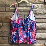 Swimsuits for All Flowy Tankini Swimsuit Top Pink tropical Print size 22 White Photo 1