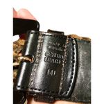 90s Vintage Womens 100% Leather Chunky Braided Elephant Engraved Belt sz M/L Brown Photo 8