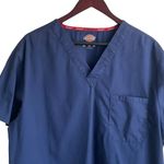 Dickies Mens Scrub Top L Blue Casual Standard Medical Uniform Nurse Workwear Photo 6
