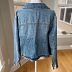 Ava & Viv  Dark Medium Blue Classic Wash Cropped Denim Jean Jacket Size X Photo 3