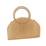 1950s Veldore of Houston Straw Beaded‎ Embellished Floral Top Handle Bag Italy Tan Photo 6