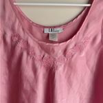 Vintage Pink Satin Sleeveless Women's Top Size Large Photo 1