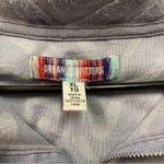 Urban Outfitters  Blue Raised Zebra Print Polo Quarter Zip Shirt Women’s Size XL Photo 4