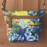SHARIF Hand Painted Hawaiian Sunset Leather Bag ARTISTIC EXPRESSIONS VTG Purse Photo 2
