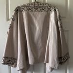 Chico's  Embellished Beaded Jeweled Khaki‎ Jacket Size Large 2 Photo 2
