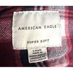 American Eagle Flannel Shirt Womens L Red Plaid Soft Rustic Cabin Core Hiking‎ Size L Photo 2
