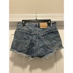 Levi's 505 Shorts Size 36 Women's Distressed Blue Cut-Off Booty Beach Summer Photo 3