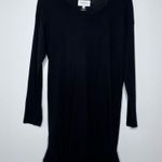 Current/Elliott Black Destroy The Tier Long Sleeve Shift T-Shirt Dress Size 0 Photo 3