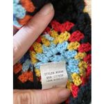 Altar'd State Womens Small Black Knit Granny Square Cropped Top Festival Indie Photo 5