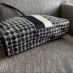 Kate Spade Classic Noel Daisy Shopper Tote Bag Jacquard Black Cream Patent Trim Photo 4