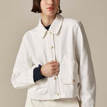 J.Crew NWT Short Barn Jacket™ Cotton Twill White Photo 0