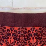 Anthropologie Moth Jacquard Medallion Orange Knit Pencil Skirt. Size XS Photo 3