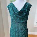 Dress Barn Collection Dark Green Lace Cowl Neck Sleeveless Midi Formal Dress 12 Photo 3