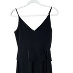 H by Halston Black Midi Dress Size XS Tiered Ruffle Hi-low Hem Spaghetti Straps Photo 5