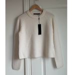 Jenni Kayne  Cashmere Fisherman Sweater in Ivory, Size Small Photo 5