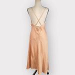 ASTR The Label Slip Midi Dress Women's Small Pink Blush Satin Cowl Strappy NWT Photo 4