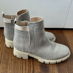 Lug Sole Ankle Bootie Grey Women’s Casual Dressy Boots Shoes Size 9.5 Photo 0
