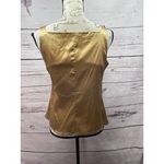 Essentials By Milano Gold Sleeveless Blouse Stylish Lightweight Small Photo 1