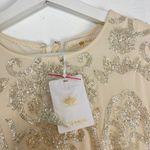 Lotus Threads Beaded Georgette Cap Sleeve Gown in Creme Size US 4 NWT Photo 8