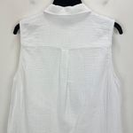 J.Crew  Sleeveless Gauze Button Up Shirt Cotton White Lightweight Large NWT Photo 8