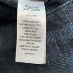 H by Halston  Blue 100% Linen Wide Leg Pants Women’s Size 10 Navy - NEW! Photo 7