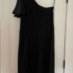 Who What Wear Who What Where Black T-shirt One Shoulder Dress Size M Photo 0