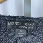 Barefoot Dreams  Cozy Chic Medium Black Cozy Cardigan Hooded Sweater Open Front Photo 6