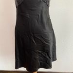Maurice's Vintage 80s 90s Solid Black Sequin Satin Open Back Cocktail Dress Photo 3