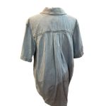 Universal Threads Universal Thread Women's Denim Shirt Dress Short‎ Sleeve Button Down Blue Large Photo 3