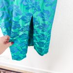 VTG Handmade Womens Maxi Skirt Size S Blue Green Floral Boho Maximalist Retro Photo 5