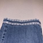 Lee blue denim lace hem Capri jeans Photo 4