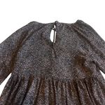 Madewell  Crinkle Georgette Mini Dress Babydoll Fun Print 3/4 Sleeve Size Small Photo 9