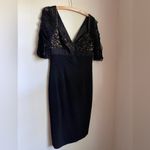 Carmen Marc Valvo Black Illusion Lace Cocktail Dress Mad Men Goth Old Money Sz 8 Photo 3