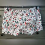 Gap size 4 White and Red Floral Shorts Photo 1